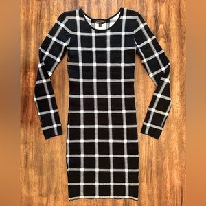 Felicity & Coco black and white check long sleeve dress Size XS